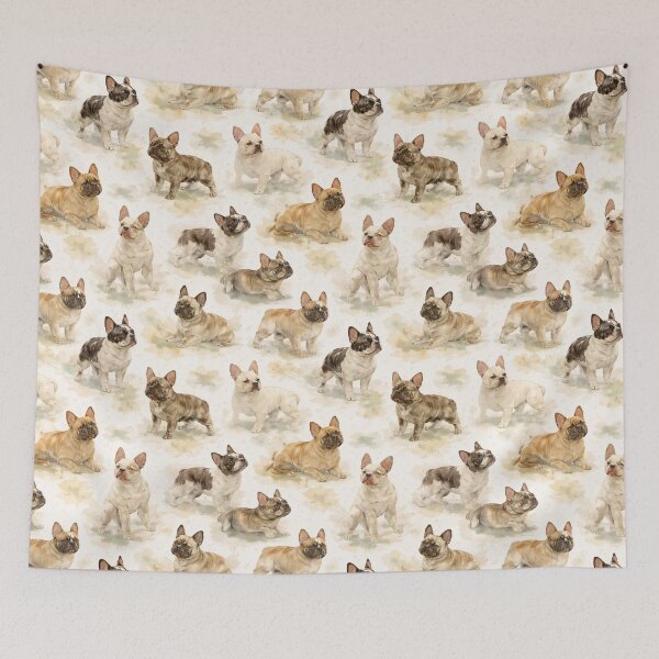 Item preview, Airy French Bulldog dog watercolor illustration designed and sold by Anne Londez Studio.