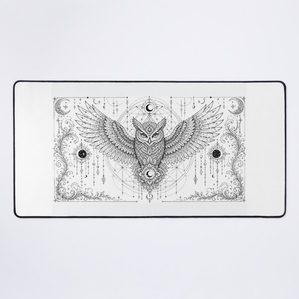 Item preview, Sacred Owl Mandala Open Wings Design designed and sold by suryabumblee.