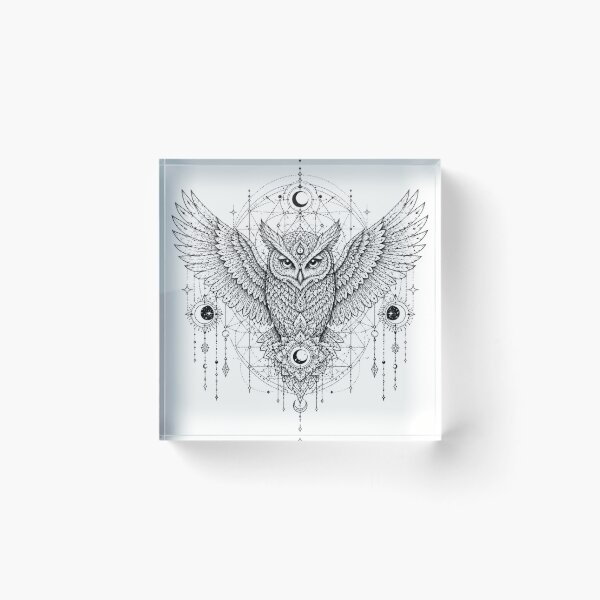 Item preview, Sacred Owl Mandala Open Wings Design designed and sold by suryabumblee.