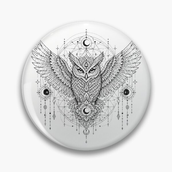 Item preview, Sacred Owl Mandala Open Wings Design designed and sold by suryabumblee.