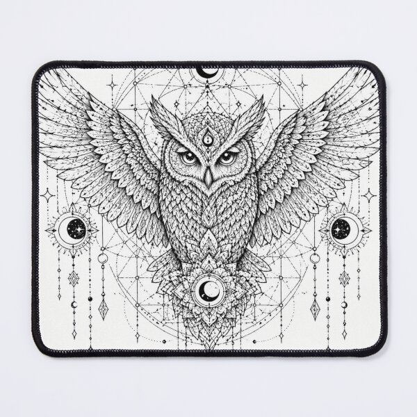 Item preview, Sacred Owl Mandala Open Wings Design designed and sold by suryabumblee.