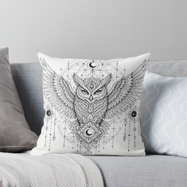 Item preview, Sacred Owl Mandala Open Wings Design designed and sold by suryabumblee.