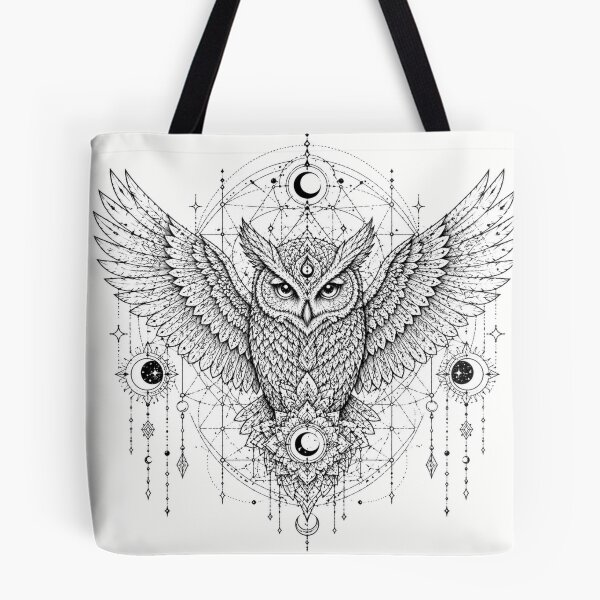 Item preview, Sacred Owl Mandala Open Wings Design designed and sold by suryabumblee.