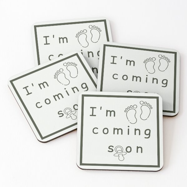 Item preview, I'm Coming Soon - Minimalist Pregnancy Announcement designed and sold by Très Joli Brothers.