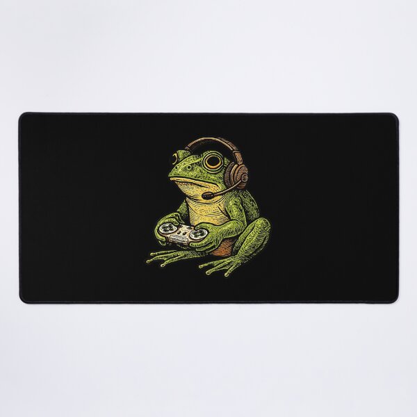 Item preview, Gamer Frog Headset Vintage Illustration designed and sold by FGTV2021.