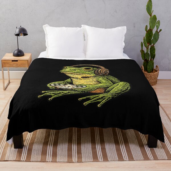 Item preview, Gamer Frog Headset Vintage Illustration designed and sold by FGTV2021.