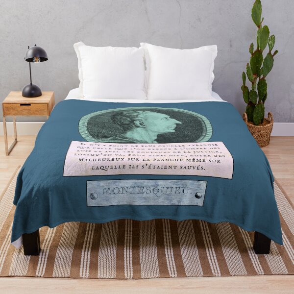 Item preview, Montesquieu quote: Il n’y a point de plus cruelle tyrannie que celle que l’on exerce à l’ombre des lois et avec les couleurs de la justice, designed and sold by artbleed.