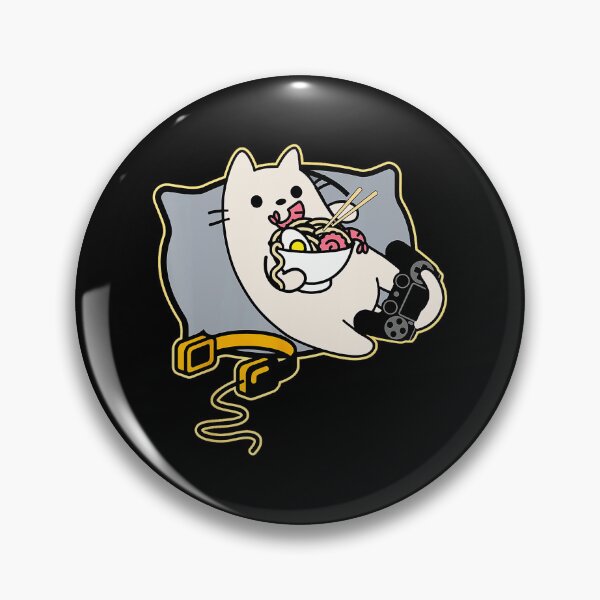 Item preview, Ramen Gamer Cat Chill Mode Illustration designed and sold by FGTV2021.
