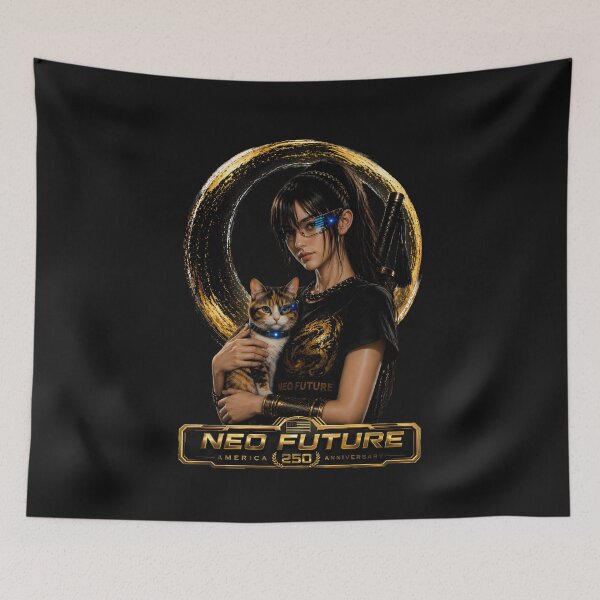 Item preview, Neo Future Cyber Samurai Girl Cat America 250 designed and sold by Dragon-Samurai.