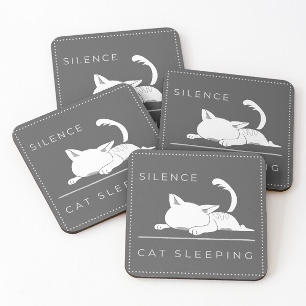Item preview, Silence, Cat Sleeping - Minimalist Feline Nap Art designed and sold by Très Joli Brothers.