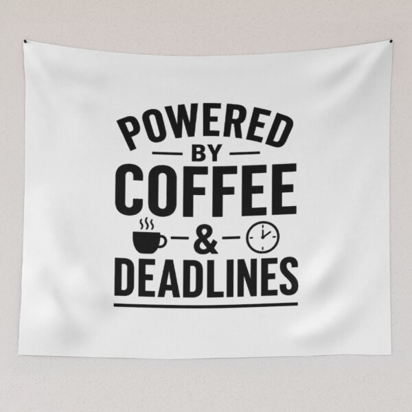 Item preview, Powered by Coffee and Deadlines Student Shirt designed and sold by THAMIM REALITY 2.0.