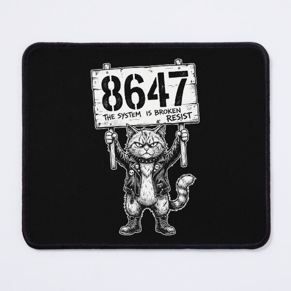 Item preview, 8647 Resist Punk Cat - The System is Broken designed and sold by dudelinart.