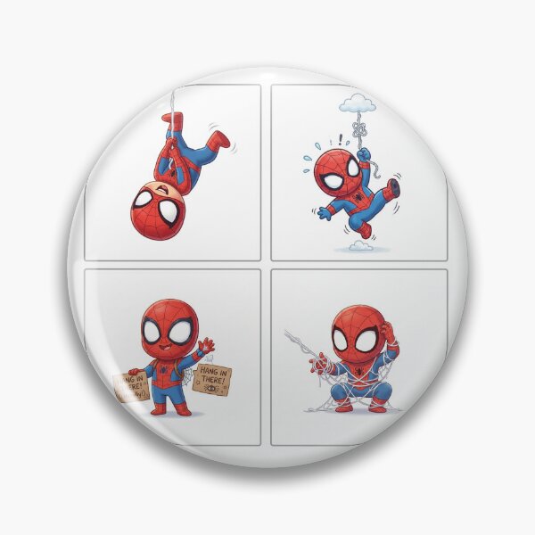 Item preview, Cute Web Hero Motivational Set | Hang In There Cartoon Superhero | Funny Chibi Character Bundle designed and sold by amareshdas008.