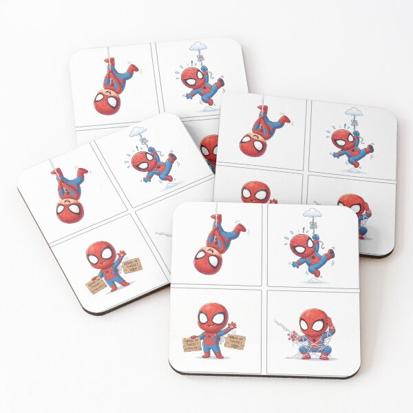 Item preview, Cute Web Hero Motivational Set | Hang In There Cartoon Superhero | Funny Chibi Character Bundle designed and sold by amareshdas008.