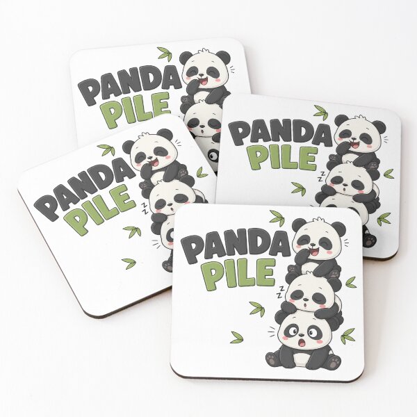 Item preview, Cute Panda Pile Kawaii Cartoon T-Shirt designed and sold by Amitabr14.