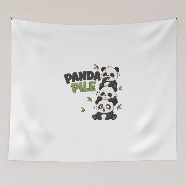 Item preview, Cute Panda Pile Kawaii Cartoon T-Shirt designed and sold by Amitabr14.