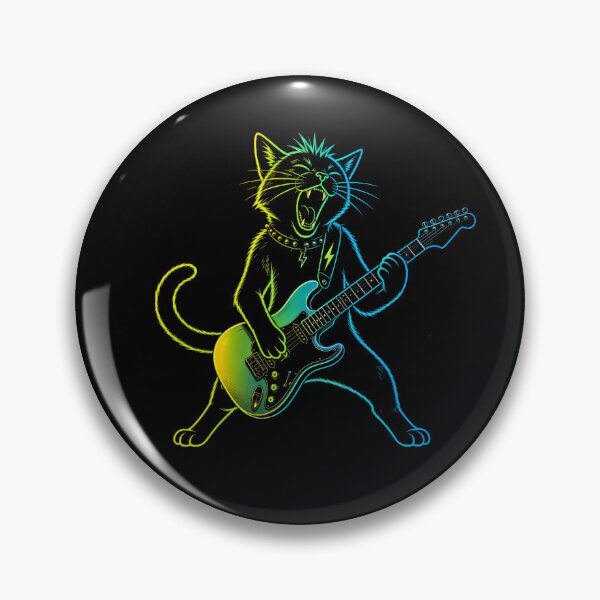 Item preview, Funny Cat Playing Guitar Rock'n Roll Band Rockstar designed and sold by michealhunt1.