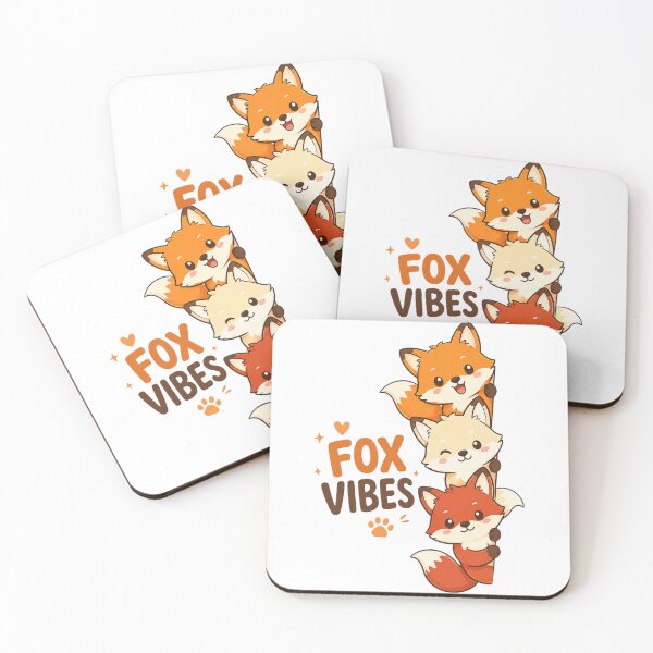 Item preview, Cute Fox Vibes Kawaii Cartoon T-Shirt designed and sold by Amitabr14.