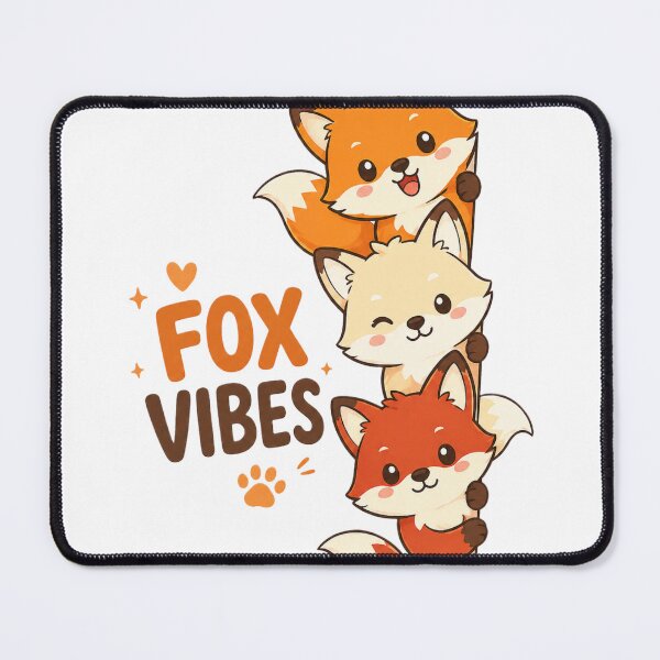 Item preview, Cute Fox Vibes Kawaii Cartoon T-Shirt designed and sold by Amitabr14.