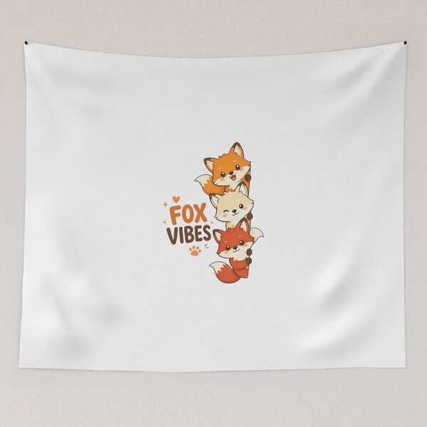 Item preview, Cute Fox Vibes Kawaii Cartoon T-Shirt designed and sold by Amitabr14.