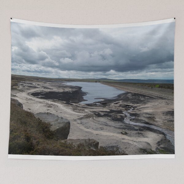 Item preview, Warland Reservoir Low Tide Near Blackstone Edge - Dramatic Yorkshire Moorland Landscape designed and sold by ArtworkNorth.