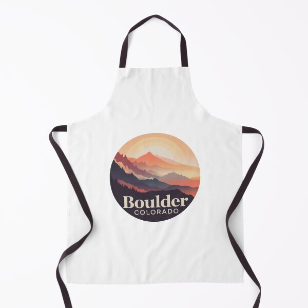 Item preview, Boulder Colorado: Sunset Mountains, Retro Travel Circle Design designed and sold by CircinusStore.