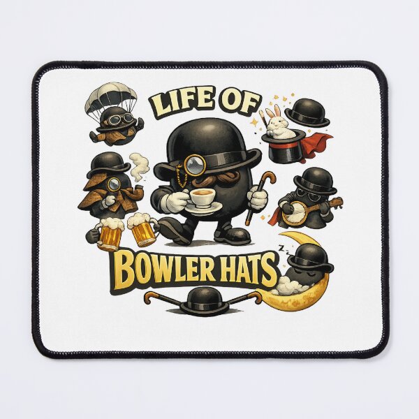Item preview, Life of Bowler Hats Funny Vintage Design – British Gentleman Humour Art designed and sold by GarnerSupplyCo.