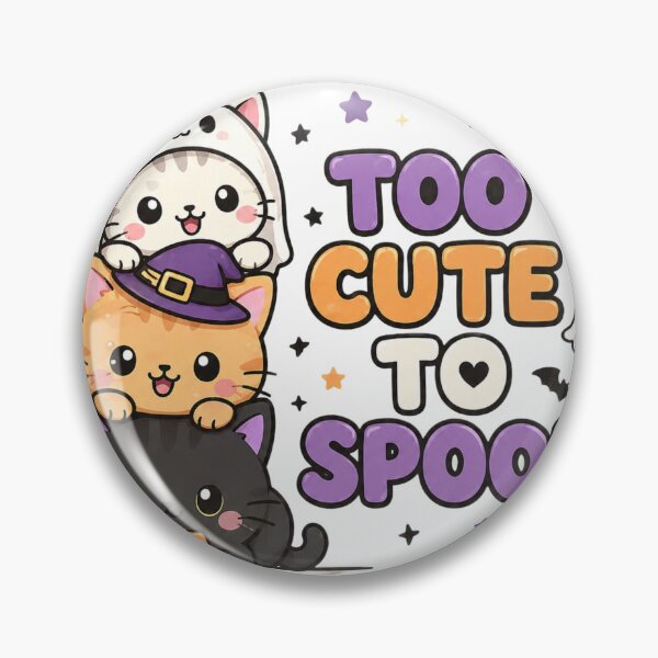 Item preview, Too Cute To Spook Halloween Cat Kawaii T-Shirt designed and sold by Amitabr14.