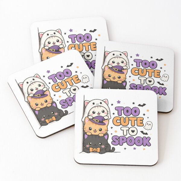 Item preview, Too Cute To Spook Halloween Cat Kawaii T-Shirt designed and sold by Amitabr14.