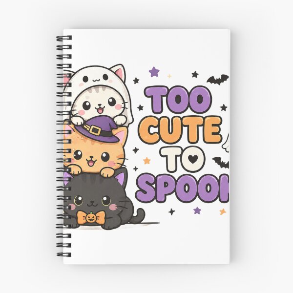 Item preview, Too Cute To Spook Halloween Cat Kawaii T-Shirt designed and sold by Amitabr14.