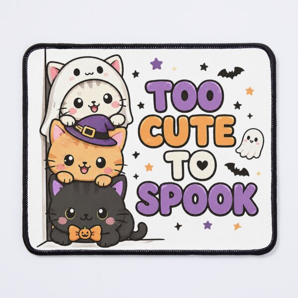 Item preview, Too Cute To Spook Halloween Cat Kawaii T-Shirt designed and sold by Amitabr14.