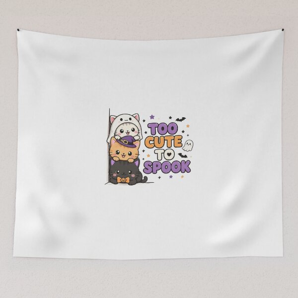 Item preview, Too Cute To Spook Halloween Cat Kawaii T-Shirt designed and sold by Amitabr14.