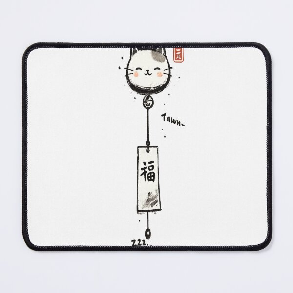 Item preview, Japanese Cat Wind Chime Sumi-e Ink Style T-Shirt designed and sold by Amitabr14.