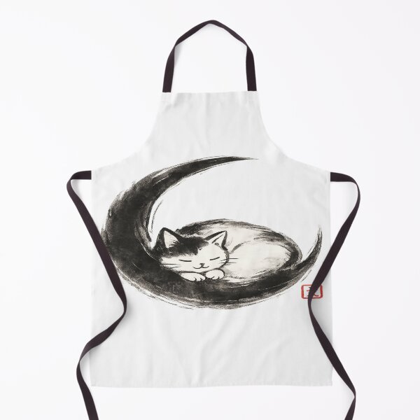 Item preview, Sleeping Cat Ink Brush Japanese Art T-Shirt designed and sold by Amitabr14.