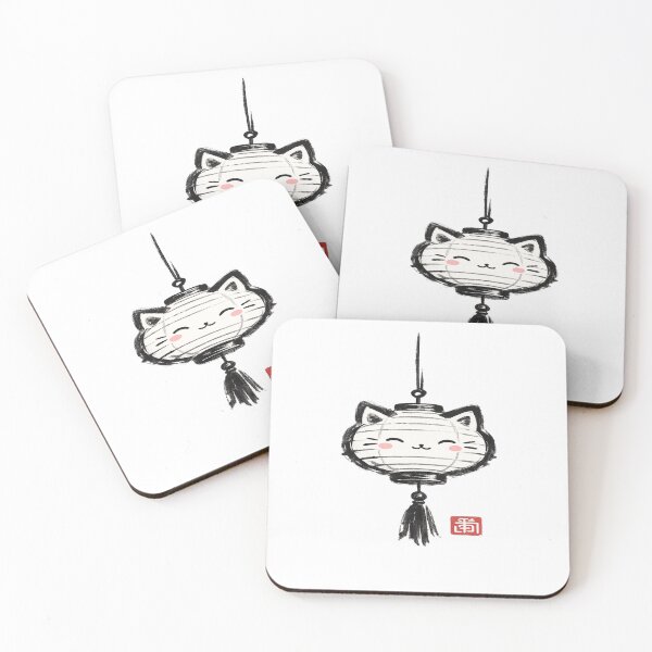 Item preview, Japanese Cat Lantern Ink Brush Style T-Shirt designed and sold by Amitabr14.