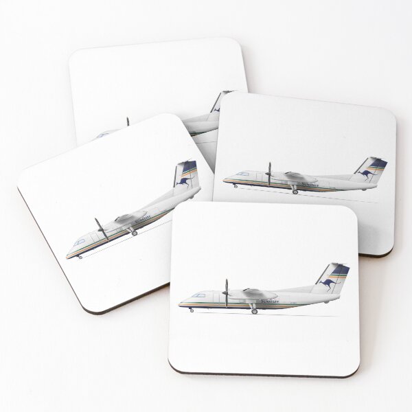 Item preview, DHC DASH 8 102 VH-FNQ SUNSTATE 1992 designed and sold by Grubby Fingers Aircraft Illustration.