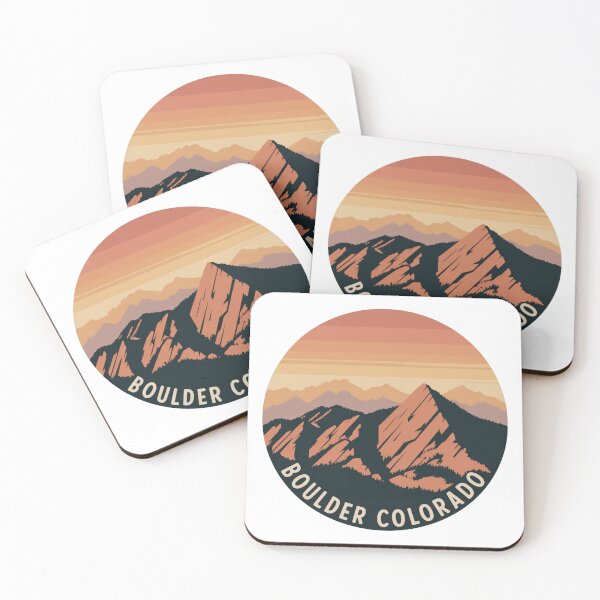 Item preview, Boulder Colorado: Retro Sunset Mountain Circle Design designed and sold by CircinusStore.