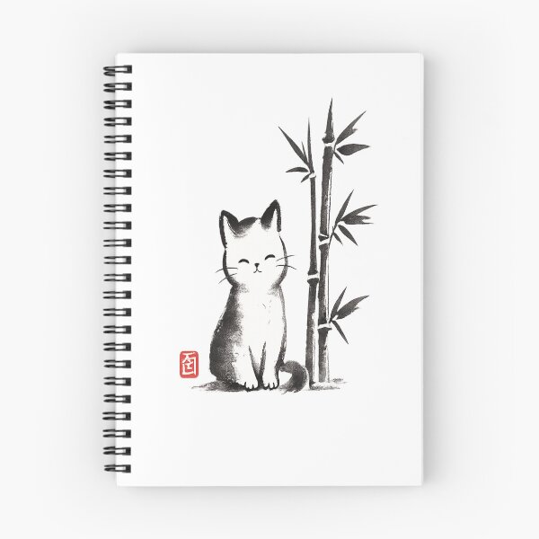 Item preview, Japanese Bamboo Cat Ink Brush Style T-Shirt designed and sold by Amitabr14.