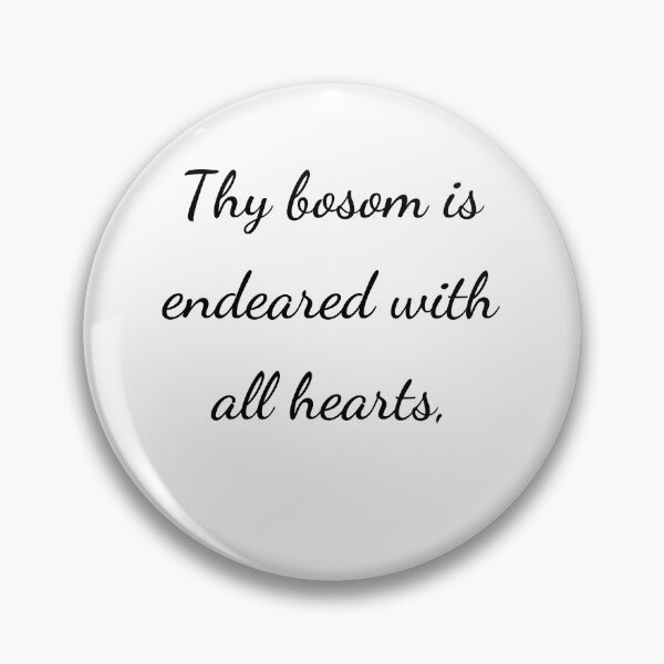 Item preview, "Thy bosom is endeared with all hearts," - handwriting black designed and sold by ariksworld.