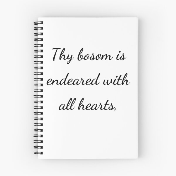 Item preview, "Thy bosom is endeared with all hearts," - handwriting black designed and sold by ariksworld.