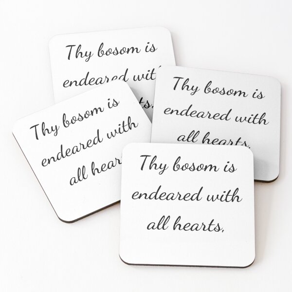 Item preview, "Thy bosom is endeared with all hearts," - handwriting black designed and sold by ariksworld.