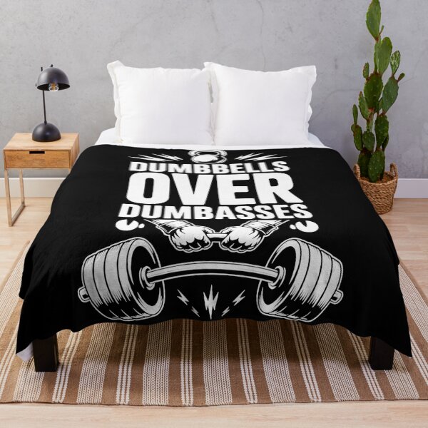 Item preview, Dumbbells Over Dumbasses Vintage Gym Quote designed and sold by eliramaison.