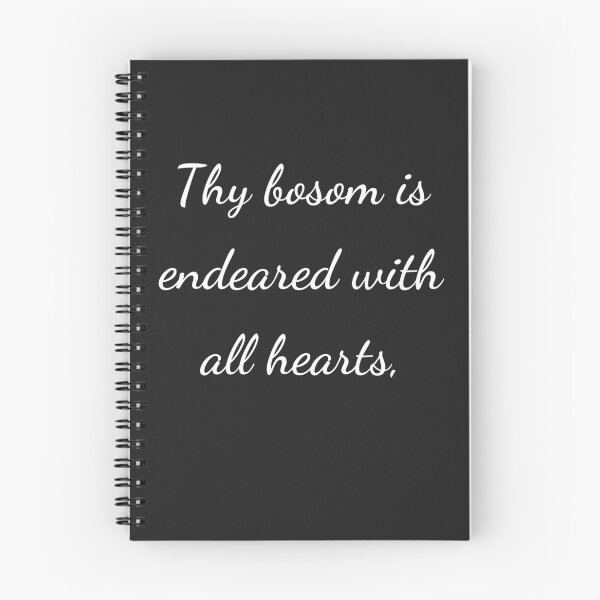 Item preview, "Thy bosom is endeared with all hearts," - handwriting white designed and sold by ariksworld.