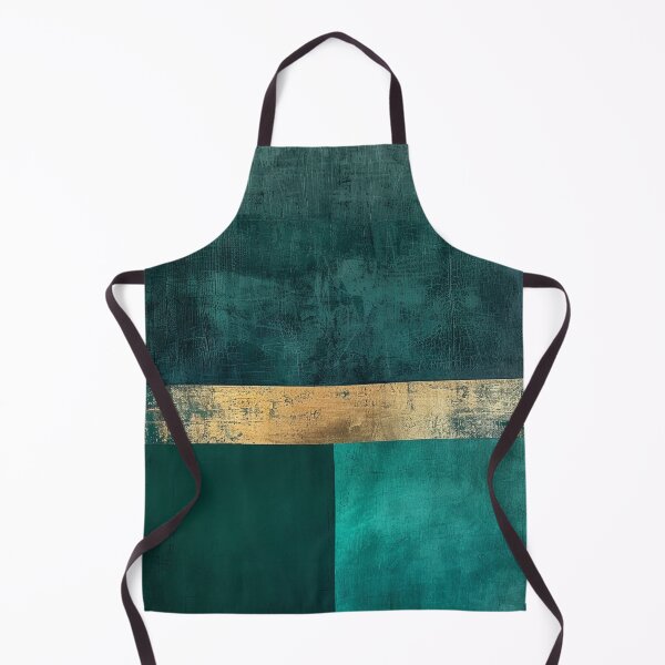 Item preview, Abstract petrol green gold design, geometric minimalist modern texture designed and sold by CosmicGlyph.