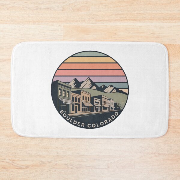 Item preview, Boulder Colorado: Downtown Mountains, Retro Sunset Circle Design designed and sold by CircinusStore.