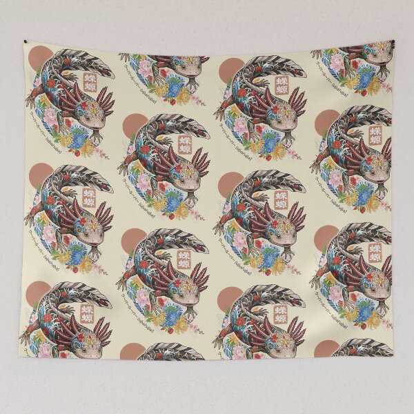 Item preview, The Flowing Zen: Irezumi Axolotl & Floral Symphony designed and sold by HexOne.