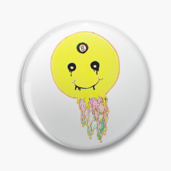Item preview, Melting Smiley Face with Magic 8 Ball Third Eye designed and sold by abby4doodles.