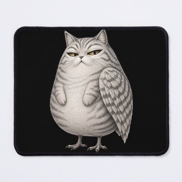 Item preview, Silver Tabby Owl Cat Creature designed and sold by MoonfurStudio.