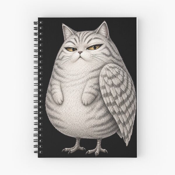 Item preview, Silver Tabby Owl Cat Creature designed and sold by MoonfurStudio.