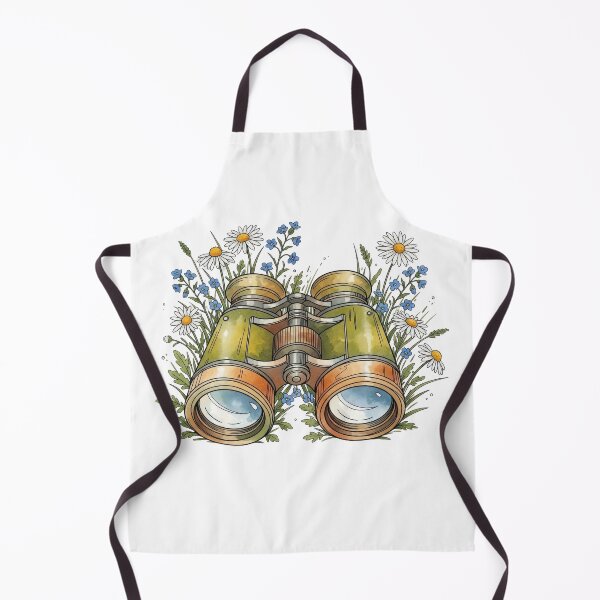 Item preview, Vintage Binoculars Floral Illustration, Nature Lover Design designed and sold by PlumArtDesign.